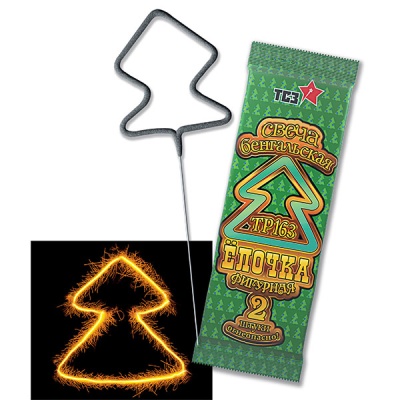 Елочка Бенгальские огни фигурные купить в Сунже Алания | sunzhaalaniya.salutsklad.ru