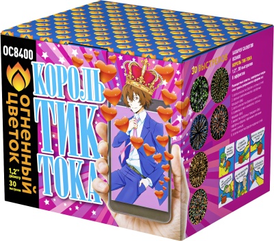 Король Тик-Тока Батарея салютов купить в Сунже Алания | sunzhaalaniya.salutsklad.ru