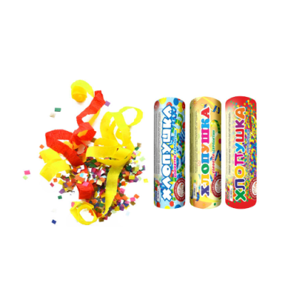 Набор ( 3конф.+3серп.) Набор хлопушек купить в Сунже Алания | sunzhaalaniya.salutsklad.ru